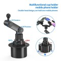 Car Mobile Phone Holder Double Chuck Rotary Multifunctional Cup Holder