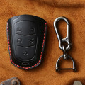 Genuine Leather Car Key Case Cover For Cadillac Escalade ESV XTS ATS CTS CT6 XT5 BLS 2015-19