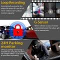 170 Degrees Car Driving Recorder Navigation Hidden Android WiFi USB Version
