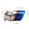 Car Exhaust Pipe Styling Stainless Steel Straight & Curved Bolt-on Exhaust Tail Muffler Tip Pipe