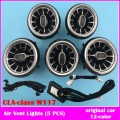 5Pcs Car Light Turbine Air Outlet Ambience Lamp for Mercedes-Benz GLA W117 Interior Upgrade