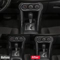 For Mitsubishi Lancer 2008-2015 Carbon Fiber Car Control Console Button Panel Sticker Cover