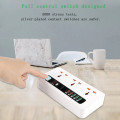 Multi-Function Power Adapter Extension Cord with 3 Power socket + 5 x USB Charger ports LED display