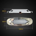 4 Pcs Side LED Marker with Chrome Bezel Universal LED Clearance Markers for Truck Trailer Boat