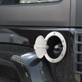 Gas Cap Cover White JK Fuel Door Gas Cover for Jeep Wrangler JK 2-Door 4-Door Sahara 2007-