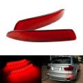 1 Pair Red LED Rear Bumper Reflector Tail Stop Brake Light For-BMW X5 X6 M E70 E71 2006-2013
