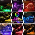 8Pcs Motorcycle LED Light Kits,APP Control RGB Multicolor Waterproof Light for Honda Kawasaki Suzuki