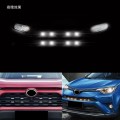 8PCS Car Front Grille LED Lights, for Toyota RAV4 2020 2021 DRL External Grille Driving Lamps