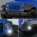 Car LED Turn Signal+ Side Marker Fender Lights Drl White Halo Smoked Lens for Jeep Wrangler Jk