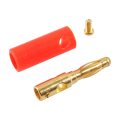 40 in 1 Car Red and Black Cover Gold-plated 4mm Banana Head Audio Jack Plug