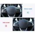 for 2 Series 218I F45 F46 X1 F48 -2019 Car Carbon Fiber Steering Wheel Button Cover Trim Decor