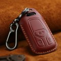 Genuine Leather Car Key Cover Keys Case For Audi Q7 A4L Q5L A5 2016-19 key bag protected