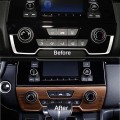 For Honda CR-V 2017-21 Peach Wood Center Console CD Panel Air Conditioner Cover Trim Button Knob
