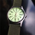 Luminous Nylon Band Military Watch Men Watches Army  Watch - Green Colour Ref 02