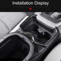 For Toyota RAV4 2019 2020 2021 Carbon Fiber Car Front Cup Holder Frame Cover Decoration