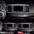 For Mitsubishi Lancer 2008-2015 Carbon Fiber Car Navigation Screen Display Panel Sticker Cover