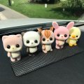 1 PC Cute Cartoon Animal Car Ornaments with 3M Traceless Glue Random Delivery