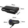 Car Charger One For Four 8A QC3.0 Fast Charge 4USB Car Front and Rear Seat Car Charger