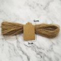 1pc 3x5cm Kraft Paper Tag Labels Card Hang Tag Wedding Party Note - Brown