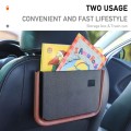 Car Foldable Hanging Trash Can Storage Bin with Small Table Auto Interior Stowing Tidying