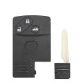 3 Buttons Smart Card Remote Key Shell Fob For Mazda 5 6 CX-7 CX-9 RX8 Miata 2004-2009