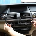 ABS Carbon Fiber Center Console Dashboard Navigation Air Vent Frame Cover Trim Panel for-BMW X5 X6