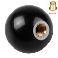 Car Shift Knob Acrylic Black 8 Ball Shape for Automatic Gear Shifer, Adapter Size: M8 x 1.25