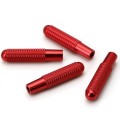 4Pcs Red Aluminum Bolt-On Replace Door Lock Knobs for Mercedes CLA GLA Class (W117 C117 X156)