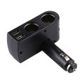 QC 3.0 Dual USB Ports 6A Car Charger with 2 Socket Cigarette Lighter Splitter Car Charger