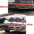 Car Tail Throat Decor Frame Car Exhaust Pipe Trim Cover Stickers for Passat B8 2016-2019