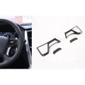 for Mitsubishi Pajero Sport 2020 4PCS Carbon Fiber ABS Car Interior Steering Wheel Cover Trim
