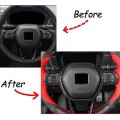 For 11Th Gen Honda Civic 2022 Carbon Fiber Steering Wheel Panel Frame Cover Trim