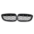 Front Kidney Grill, Front Hood Diamond Grille Meteor Grill For-BMW 3 Series E92 E93 Coupe 2006-10