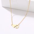 GENUINE Initial Letter ` D ` Name Choker Stainless Steel Necklace - DO NOT FADE