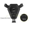 Car Wireless Charger QI Standard 9V 1.1A Output Bull Head Shape Vertical Car Air Outlet Vent
