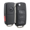 Car Smart Remote Key 3+1 Button 433MHz Fit for Phaeton 2002-2009 Touareg 2002-2010 PCF7946A