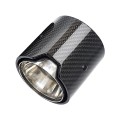 Car Exhaust Pipe Modified Glossy 90mm Surface Carbon Fiber Short Tail Throatfor BMW 3 Series, Short