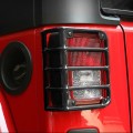2PCS Car Steel Tail Light Frame Tail Light Lamp Hood Cover for Jeep Wrangler JK 07-17