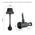 Car Bluetooth / MP3 / FM Transmitter Dual Display Long Tube Supports EQ Sound Effect Voltage