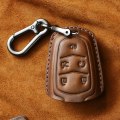 Genuine Leather Car Key Case Cover For Cadillac Escalade ESV XTS ATS CTS CT6 XT5 BLS 2015-19