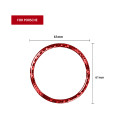 for Porsche Cayenne Macan red carbon fiber clock decorative ring sticker