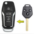 433MHz 4D62 Chip Flip Folding 3 Button Remote Key Fob Key for Subaru Forester 2008-2012