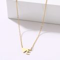 GENUINE Initial Letter ` E ` Name Choker Stainless Steel Necklace - DO NOT FADE