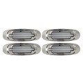 4 Pcs Side LED Marker with Chrome Bezel Universal LED Clearance Markers for Truck Trailer Boat