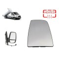 2Pcs for Ford Transit Mk8 2014 -2020 Left Right Heated Rear Mirror Glass + Back Plate