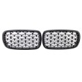Diamond Style ABS Front Racing Grille For-BMW X5 X6 F15 F16 F85 F86 Gloss Black