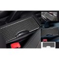 For Mitsubishi Lancer Carbon Fiber Car Center Console Cup Holder Lid Cover Trim Frame Sticker