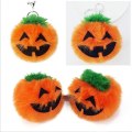 3 PCS Fashion Car Ring Pumpkin Plush Keychains Halloween Key Chain Party Gift Bag