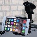 car hold Car Auto Multi-fuctional Adjustable Arm Double Layer PU Base Phone Mount Holder