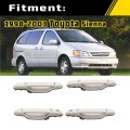 Front Rear Left Right Outside Exterior Door Handle Set of 4Pcs for 1998-2003 Toyota Sienna White